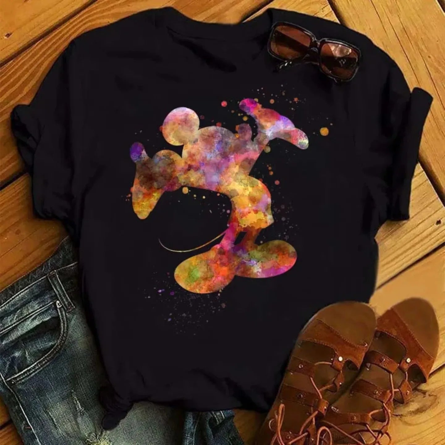 Camiseta Disney Mickey y Minnie Mouse para Mujer