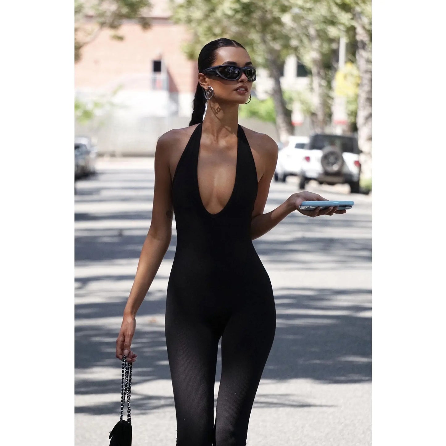 Taytum Snatched Capri Jumpsuit - Black