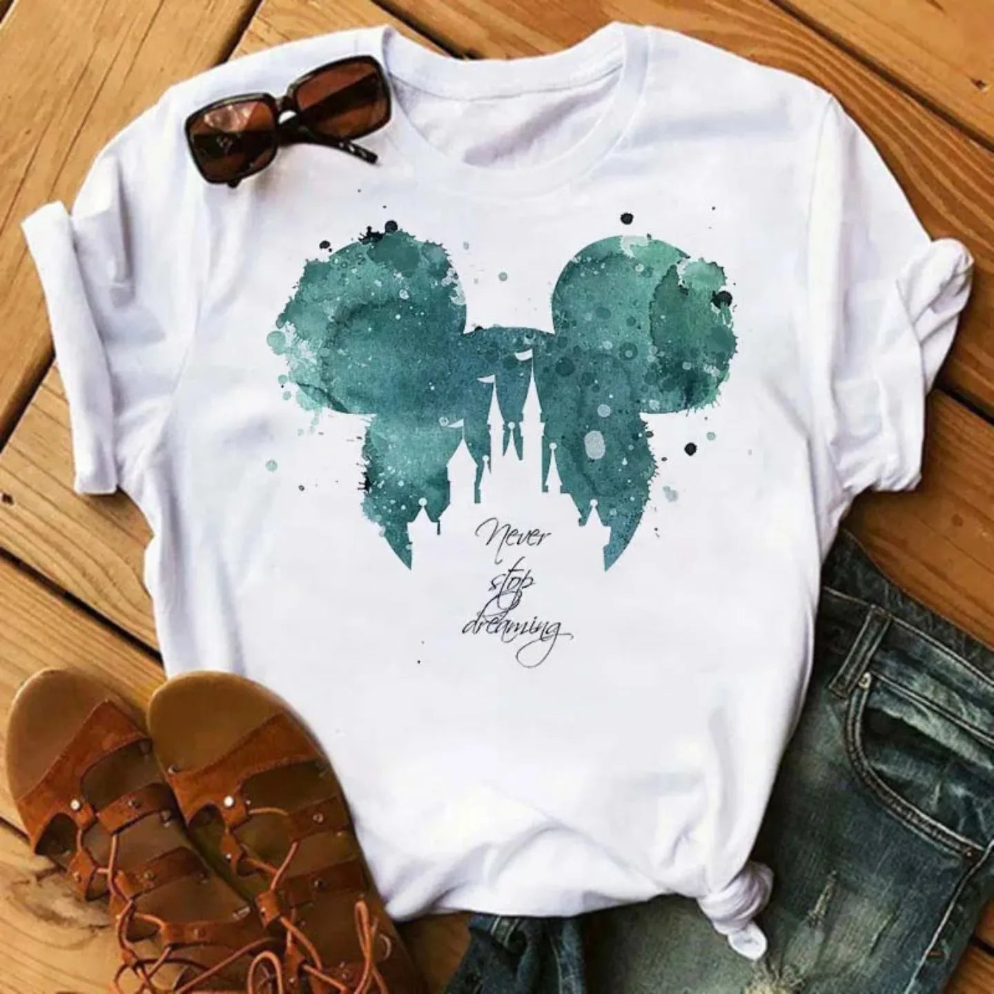 Camiseta Disney Mickey y Minnie Mouse para Mujer