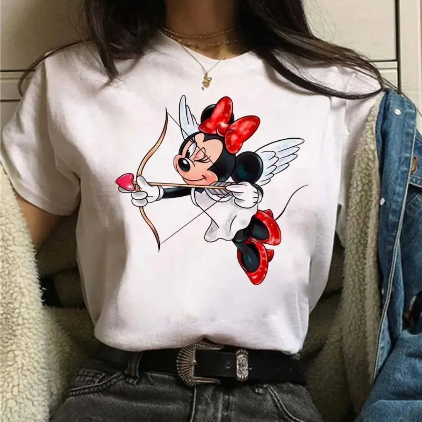 Camiseta Disney Mickey y Minnie para Mujer