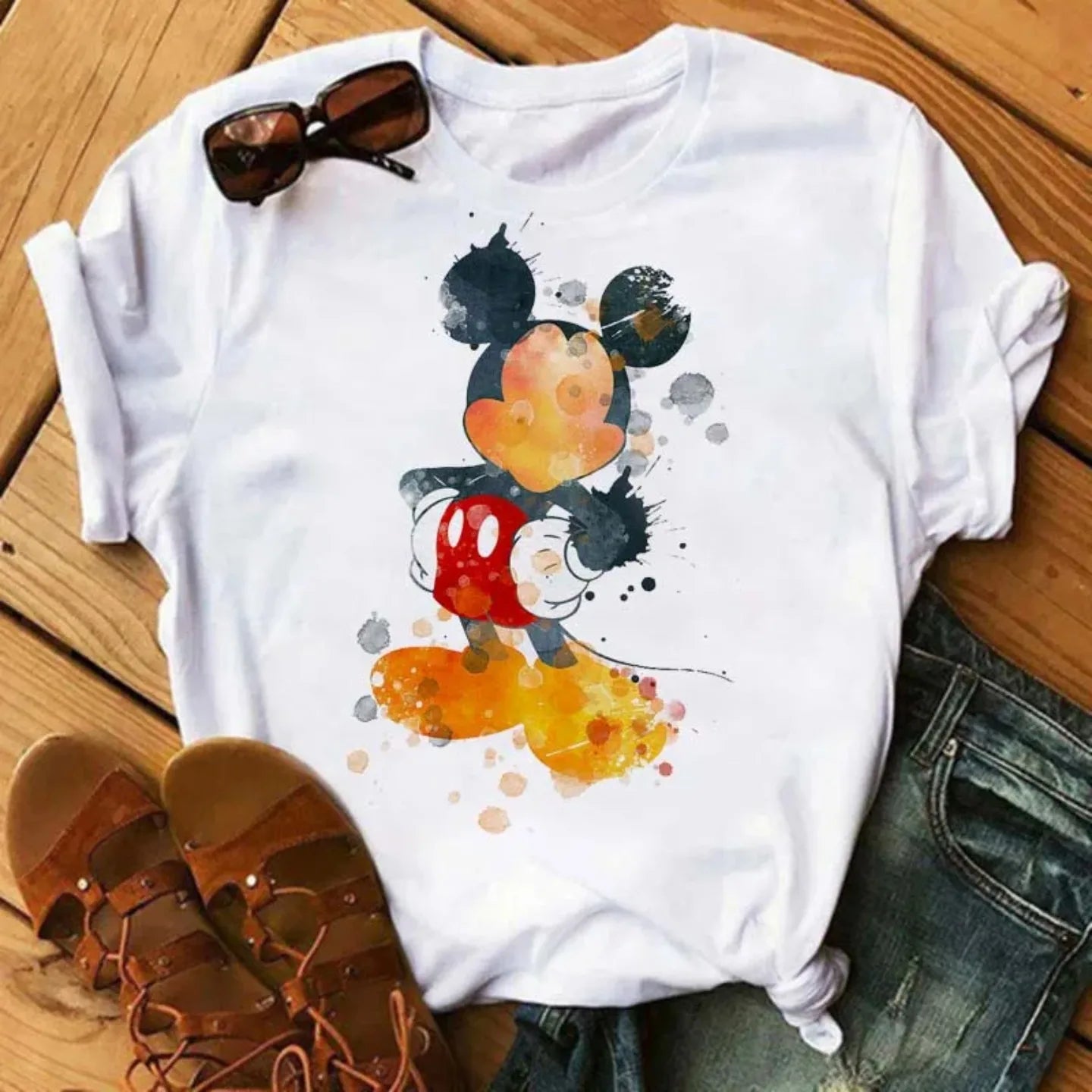 Camiseta Disney Mickey y Minnie Mouse para Mujer