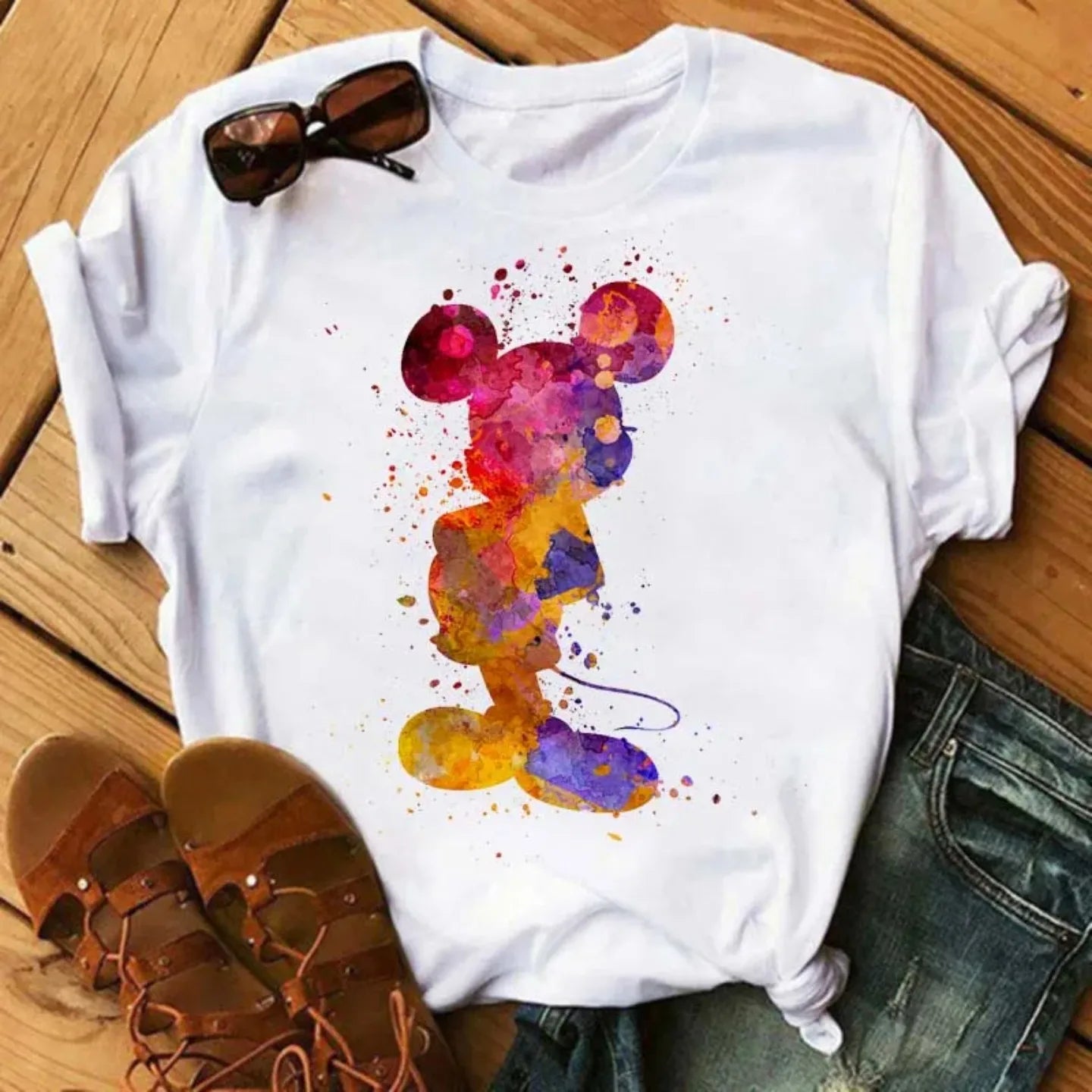 Camiseta Disney Mickey y Minnie Mouse para Mujer