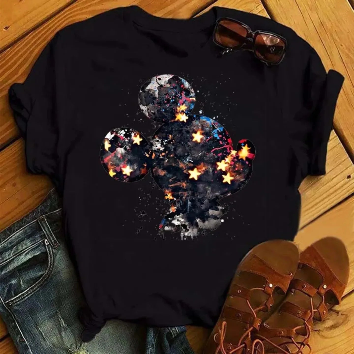Camiseta Disney Mickey y Minnie Mouse para Mujer