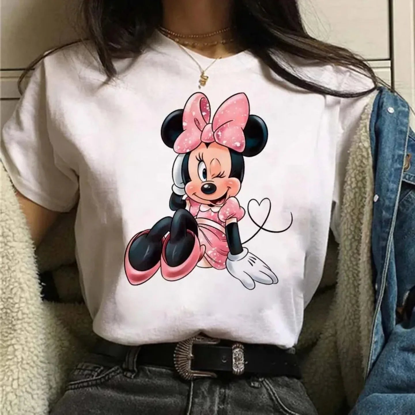 Camiseta Disney Mickey y Minnie para Mujer