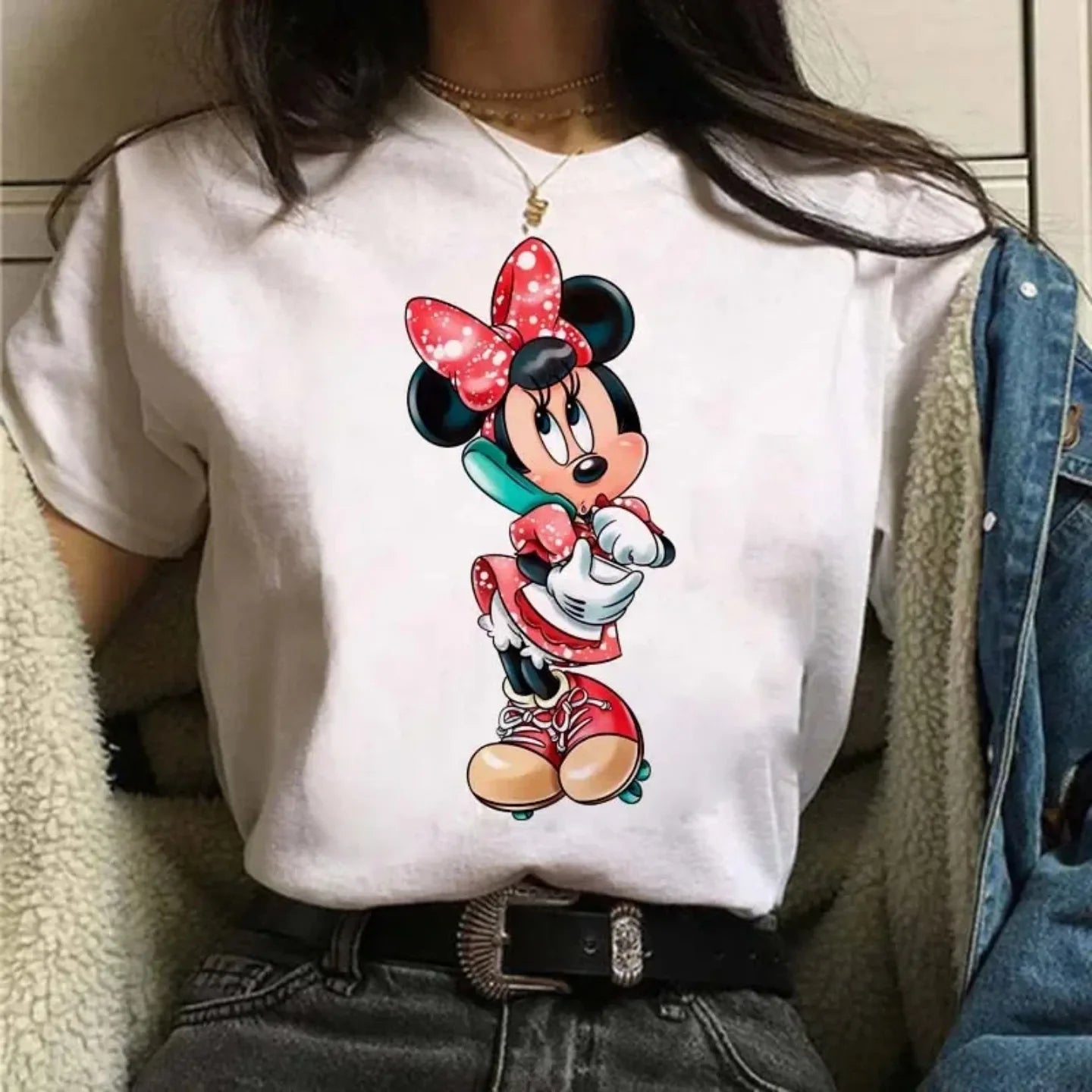 Camiseta Disney Mickey y Minnie para Mujer