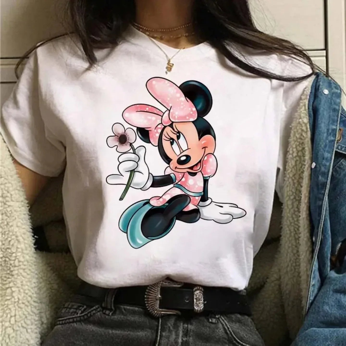 Camiseta Disney Mickey y Minnie para Mujer