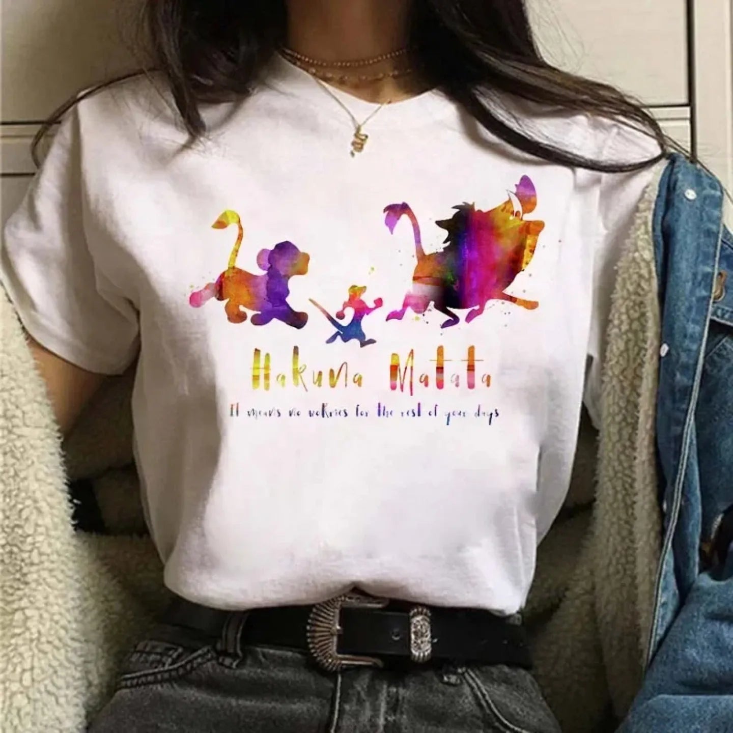 Camiseta Disney El Rey León Hakuna Matata para Mujer