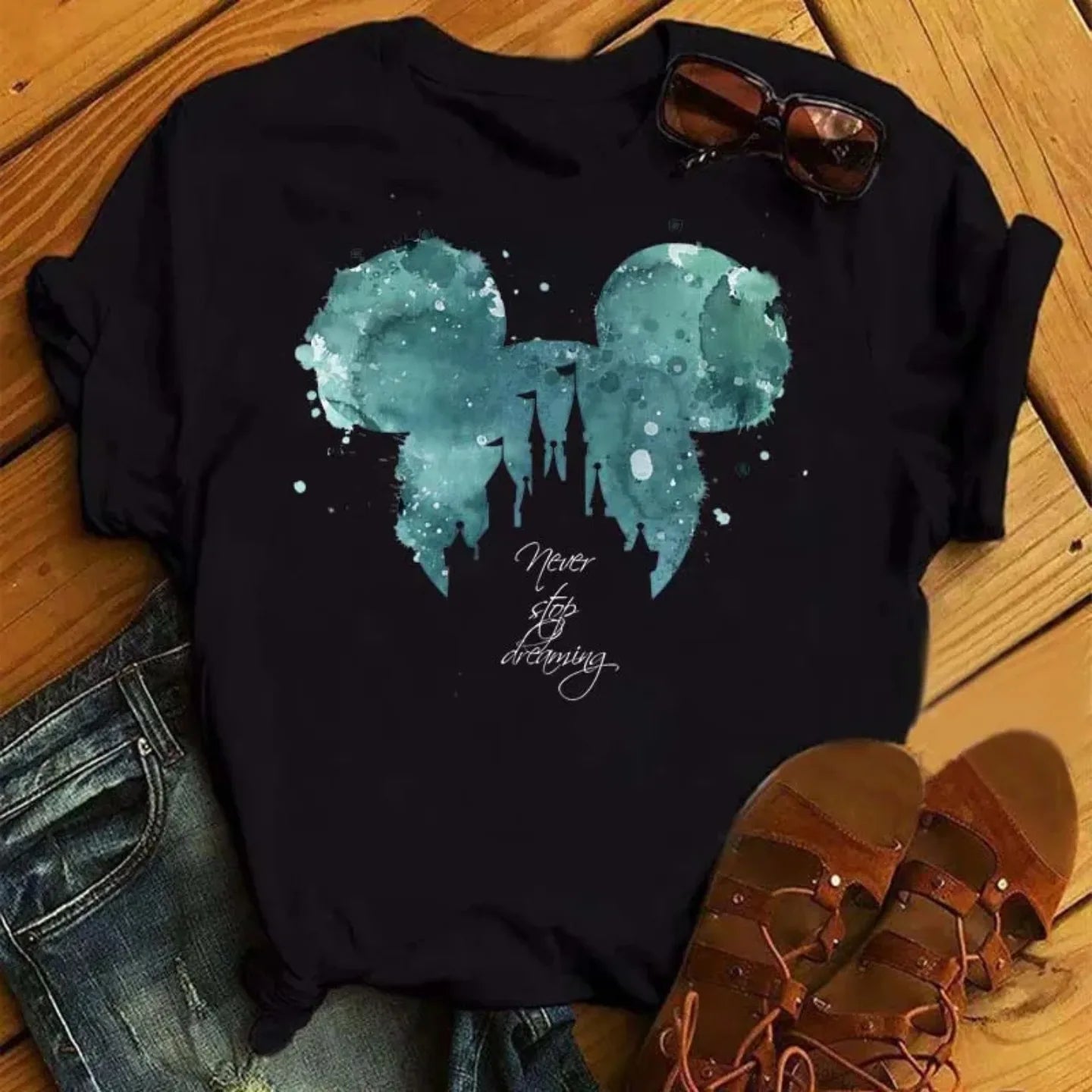 Camiseta Disney Mickey y Minnie Mouse para Mujer