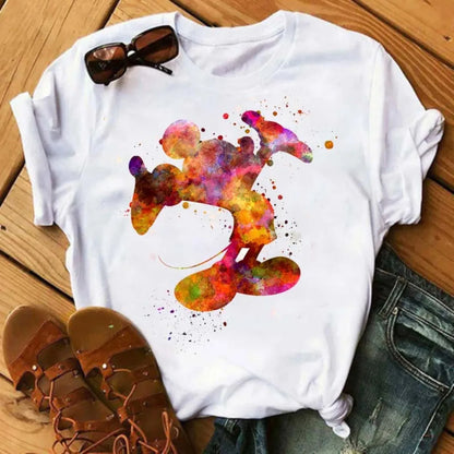Camiseta Disney Mickey y Minnie Mouse para Mujer